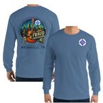 IAFCI Nashville Conference Full-Color (DTFlex Printing, Front+Back Placements) Men’s Long Sleeve Shirt (Gildan brand)