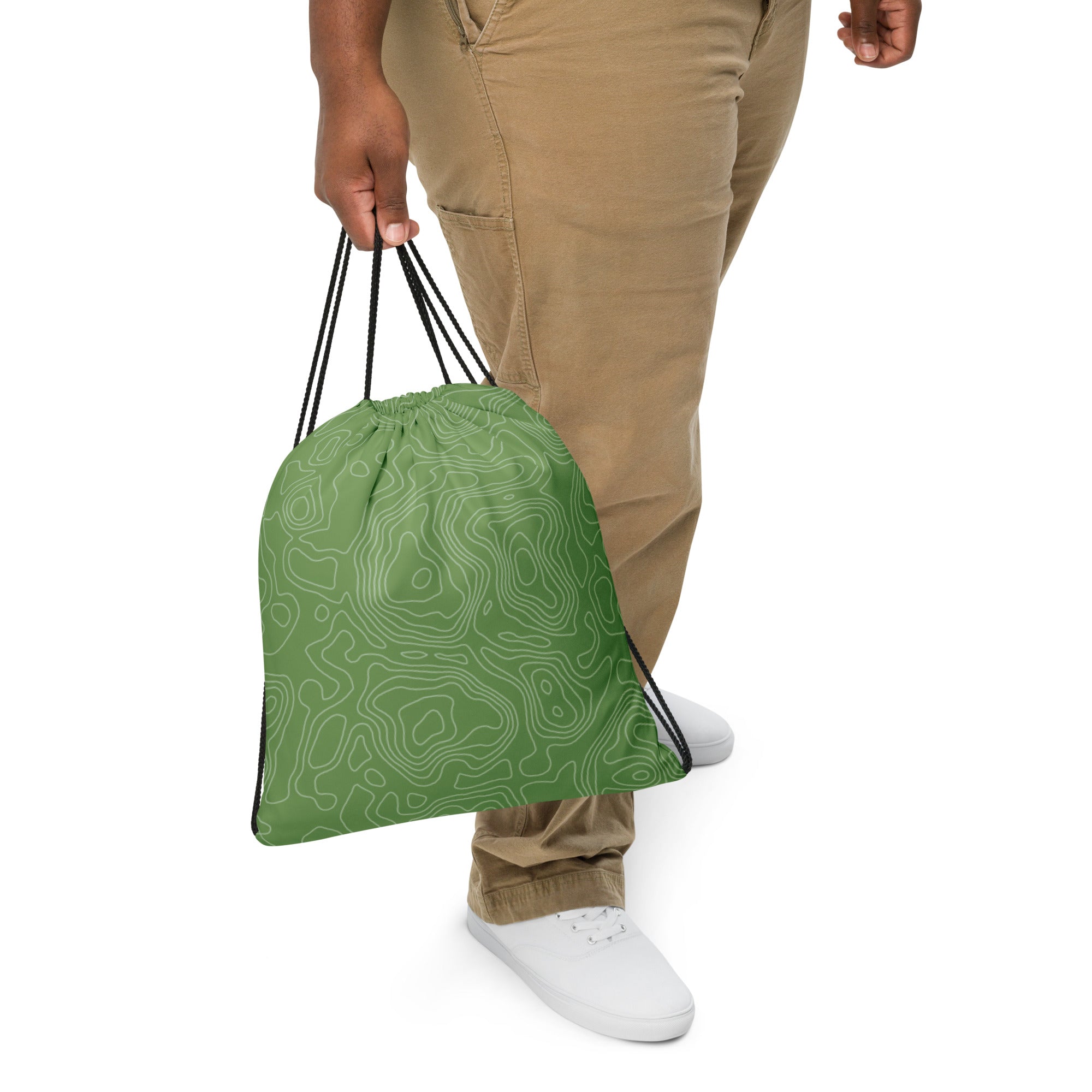 Green Jd Drawstring *Green Swirl* Design Drawstring Bag – FLOW with Debbie Fox