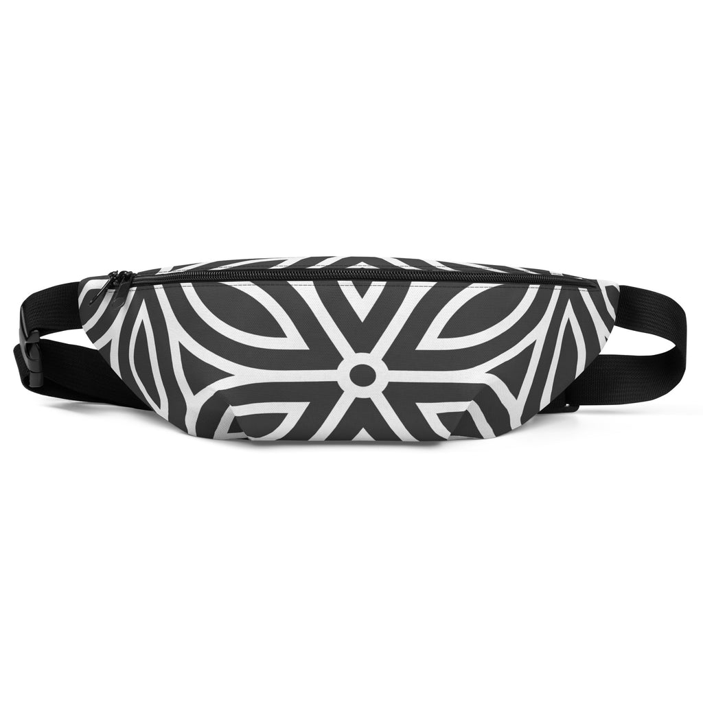*Black & White Floral* Design Waist/Crossover Body Bag