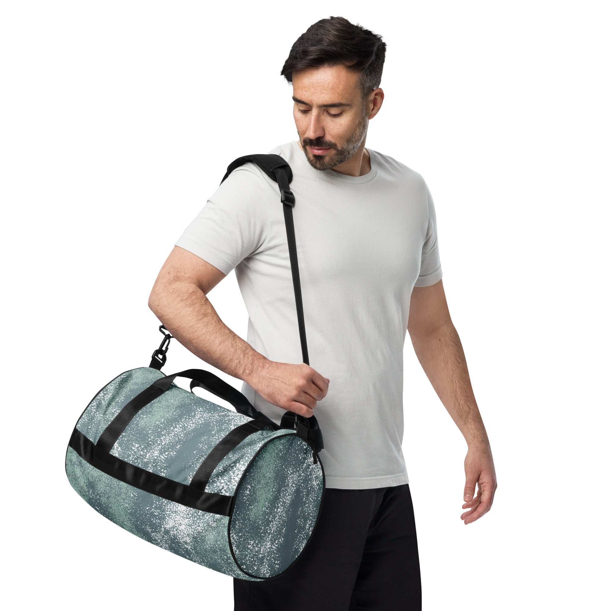 *Green Splash* Design All-over Print Gym Bag