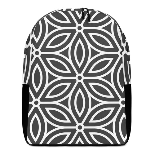 *Black & White Floral* Design Minimalist Backpack