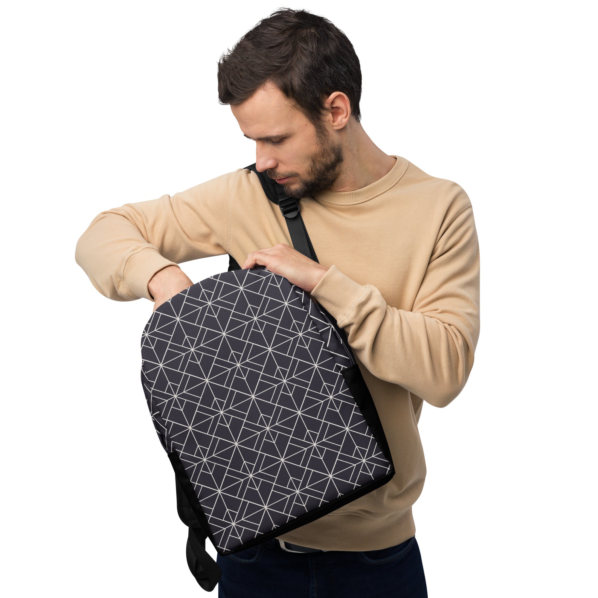 *Black & White Geo* Design Minimalist Backpack