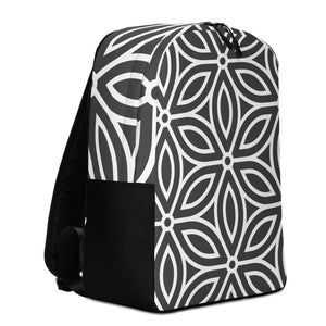 *Black & White Floral* Design Minimalist Backpack