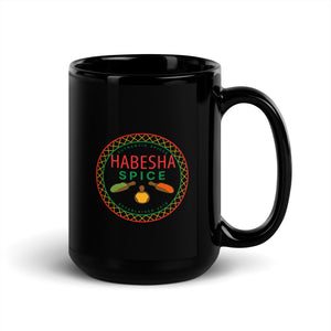 Habesha Spice Collection: Branded Black Glossy Mug