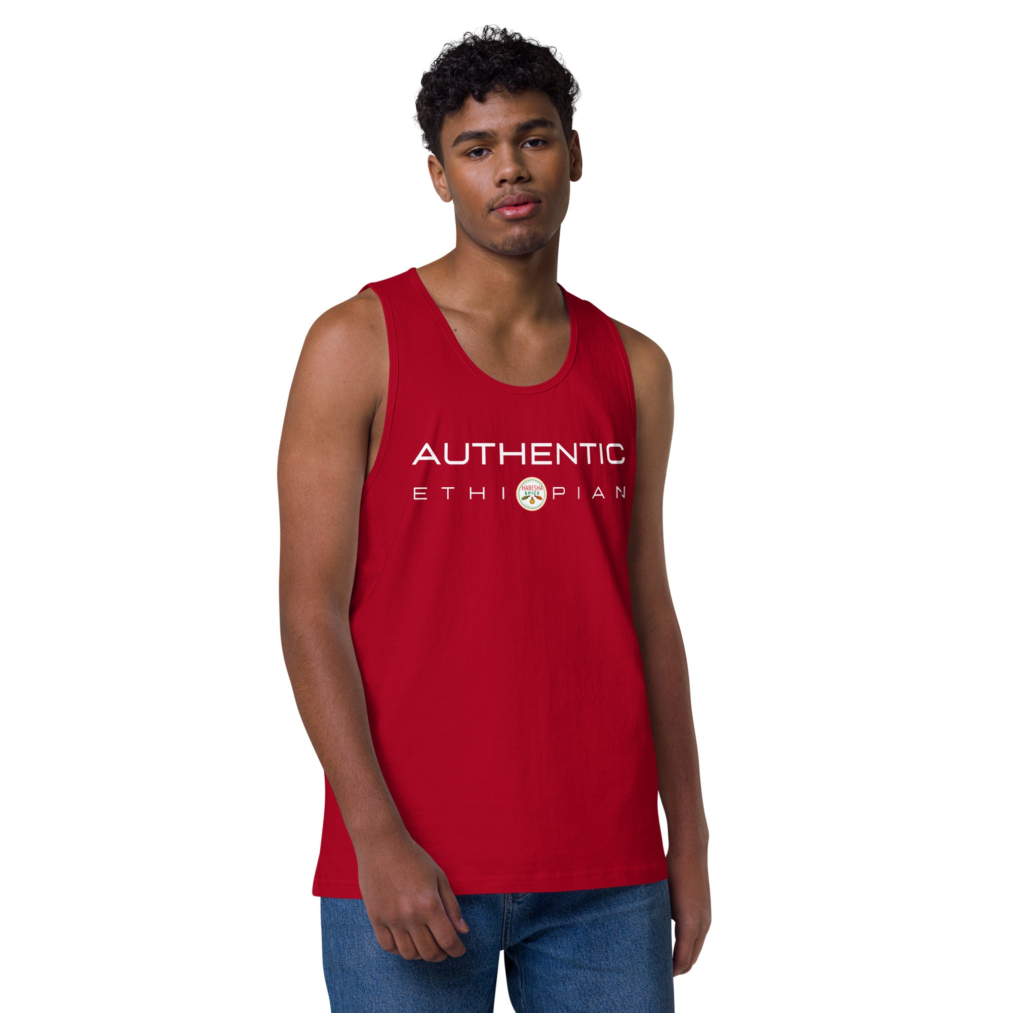 Habesha Spice Collection *Authentic Ethiopian* Design; Men’s Premium Tank Top