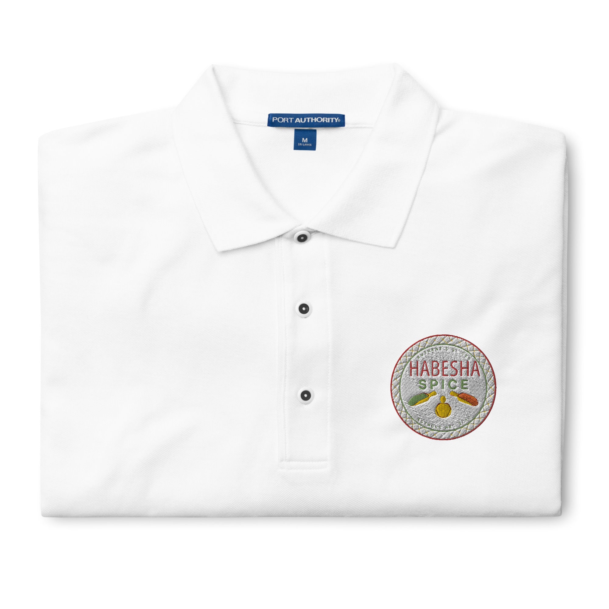 Habesha Spice Collection: Embroidered Logo, Men's Premium Polo
