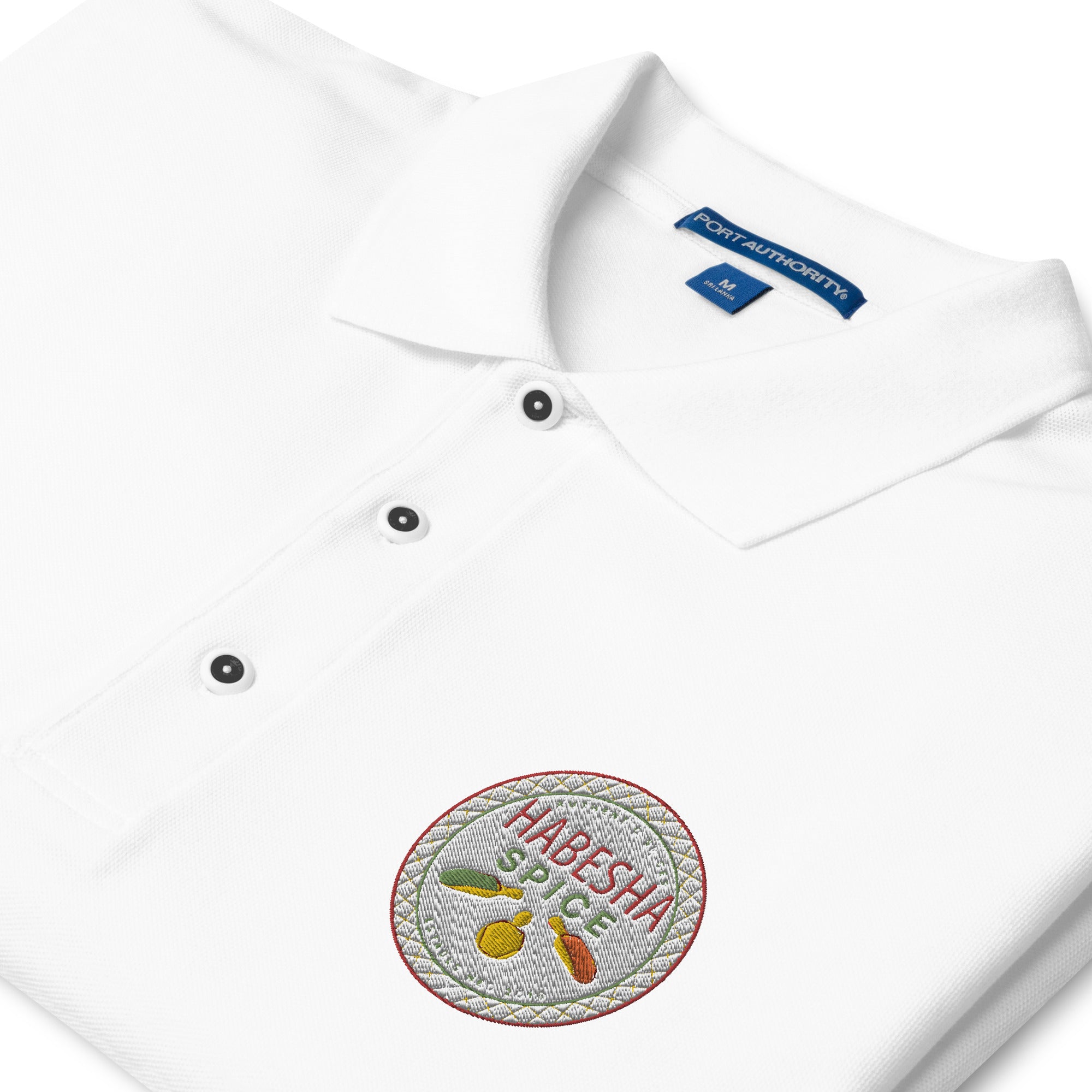 Habesha Spice Collection: Embroidered Logo, Men's Premium Polo