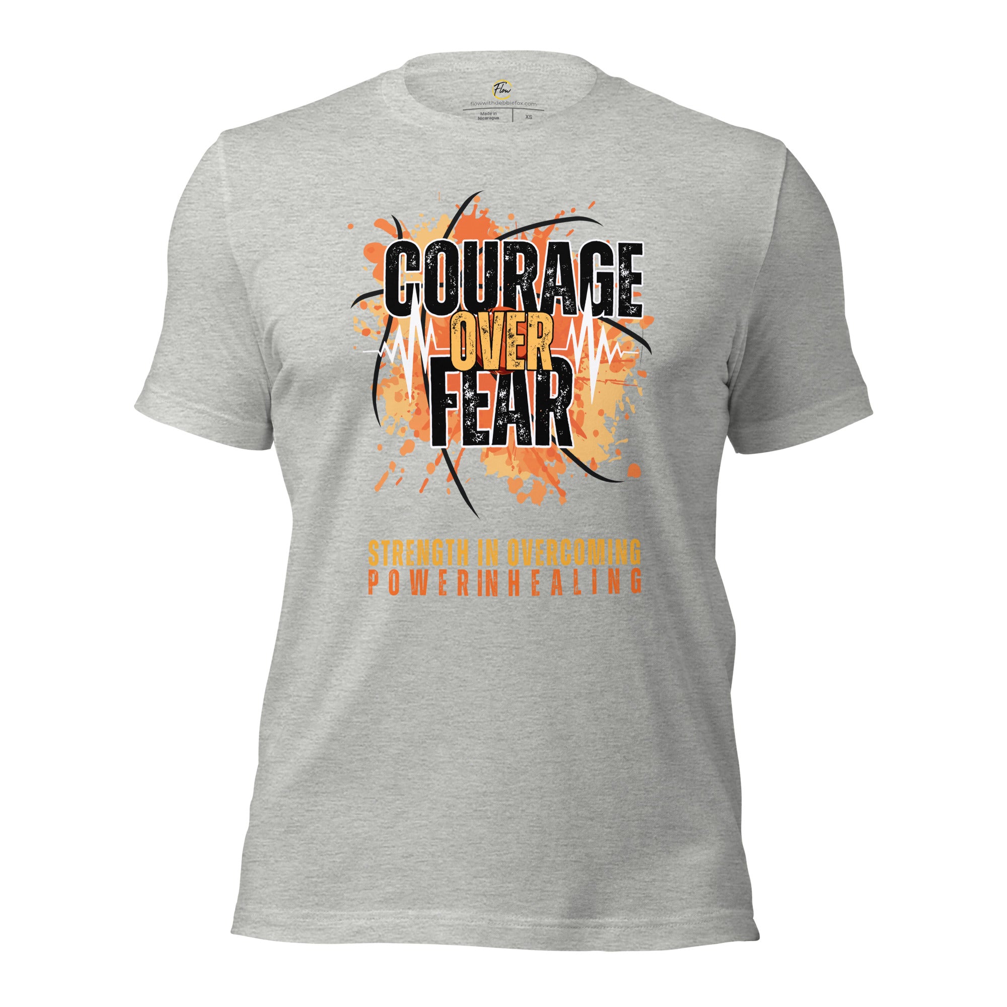 *Courage Over Fear* Design, Unisex Short Sleeve T-Shirt