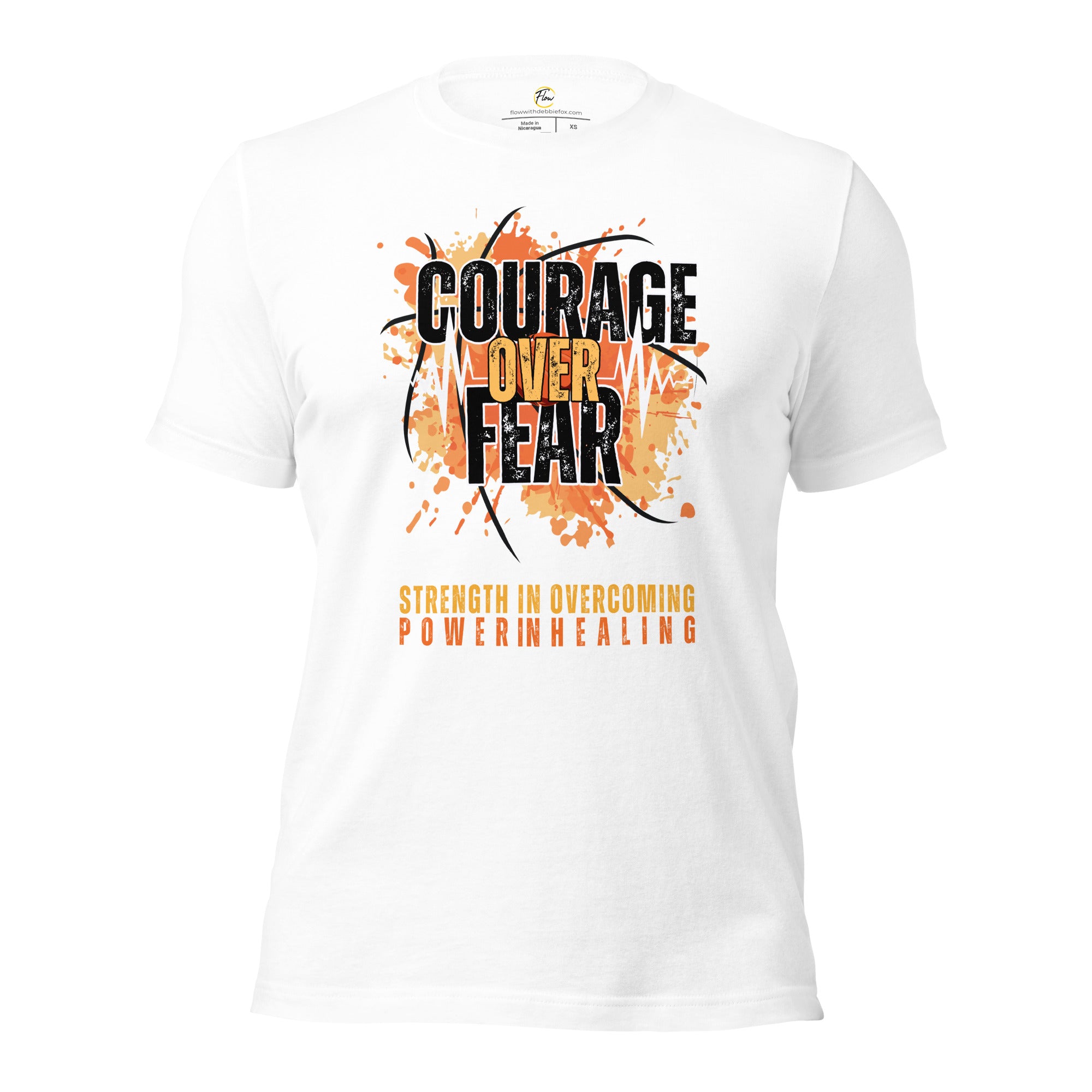 *Courage Over Fear* Design, Unisex Short Sleeve T-Shirt