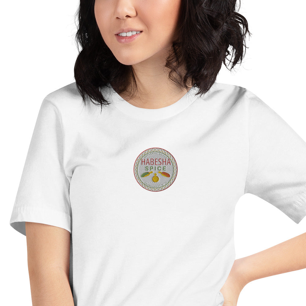 Habesha Spice Collection: Branded Embroidered Unisex Short-Sleeve T-shirt