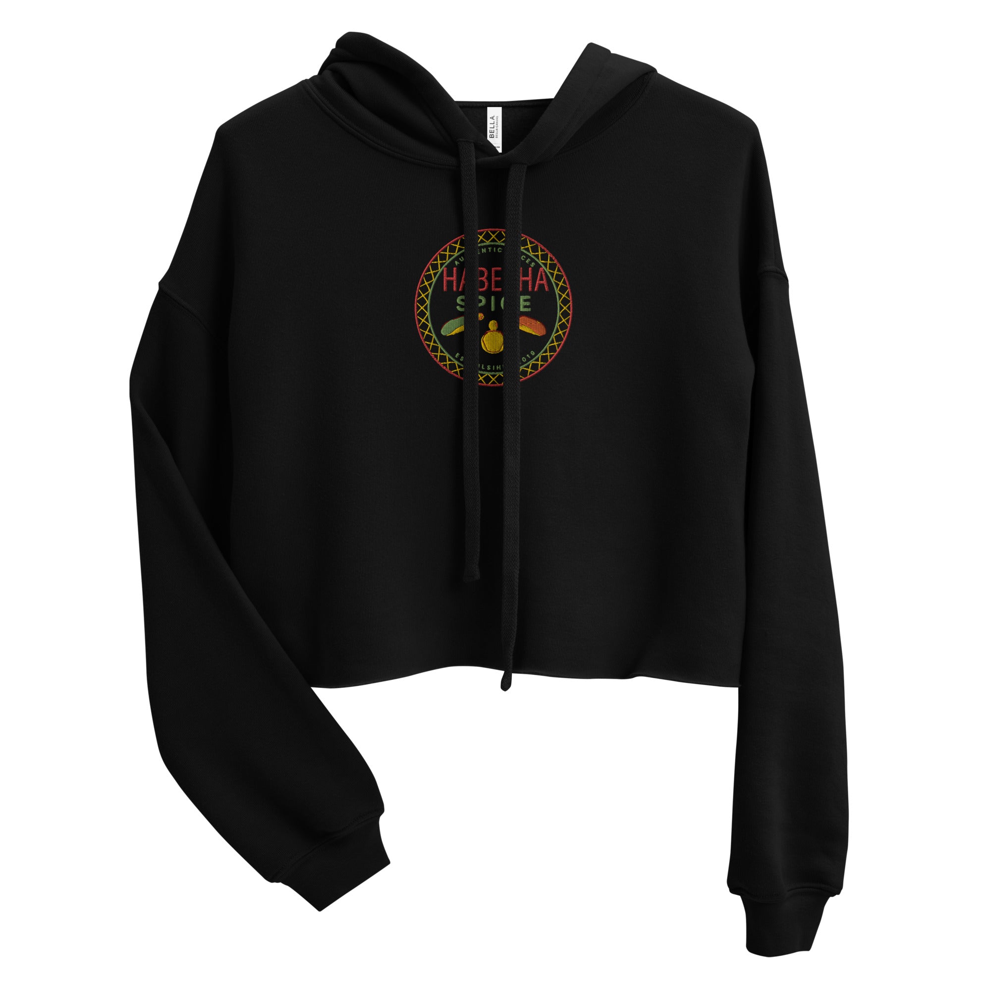 Habesha Spice Collection: Branded Embroidered Ladies Crop Hoodie