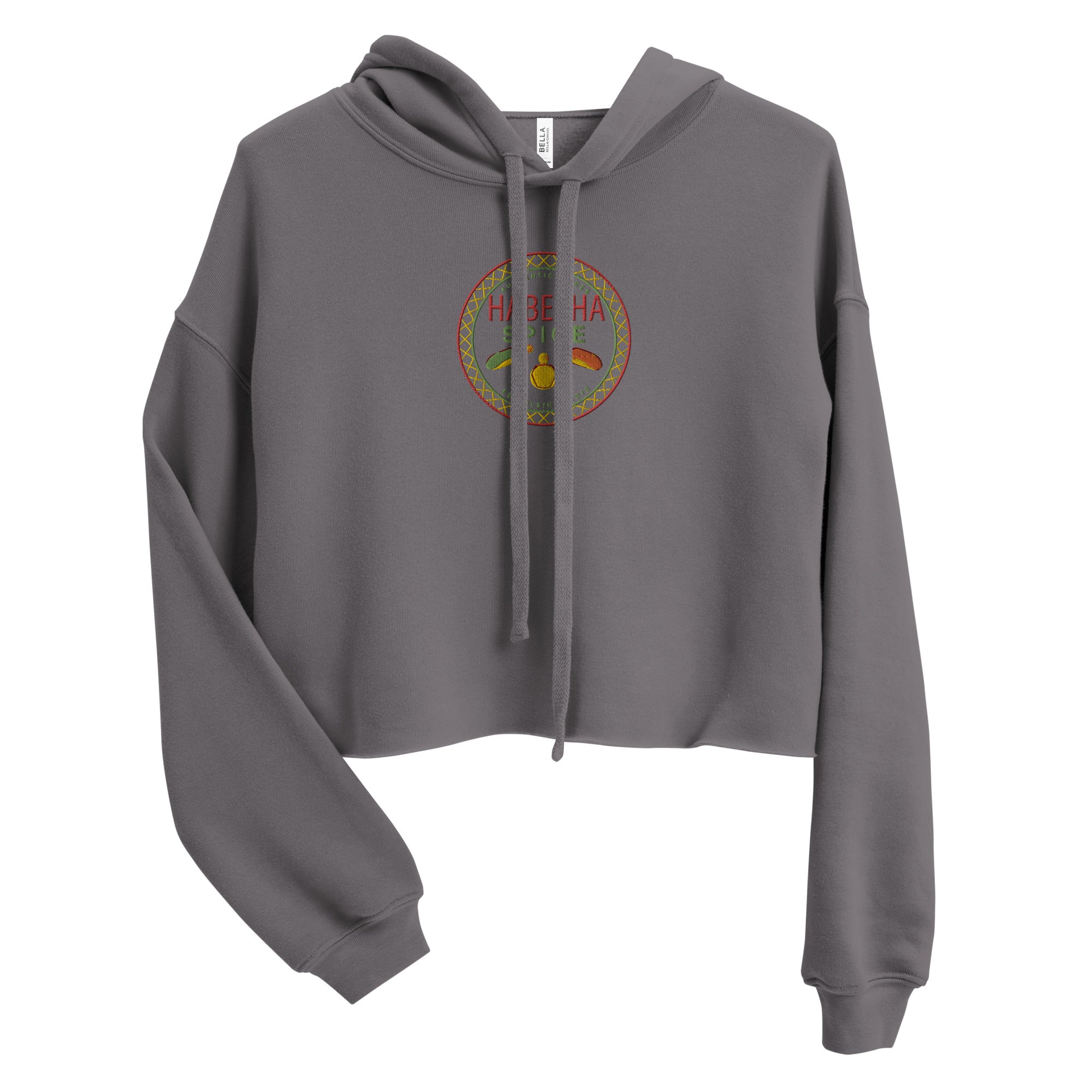 Habesha Spice Collection: Branded Embroidered Ladies Crop Hoodie
