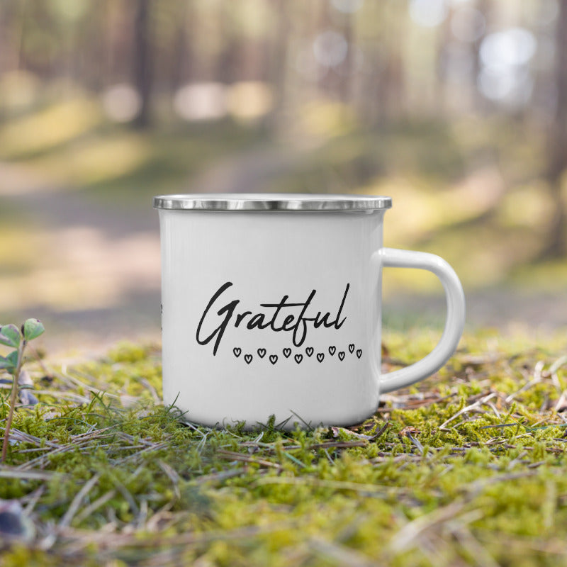 Mug *Grateful* Custom Design Enamel Mug
