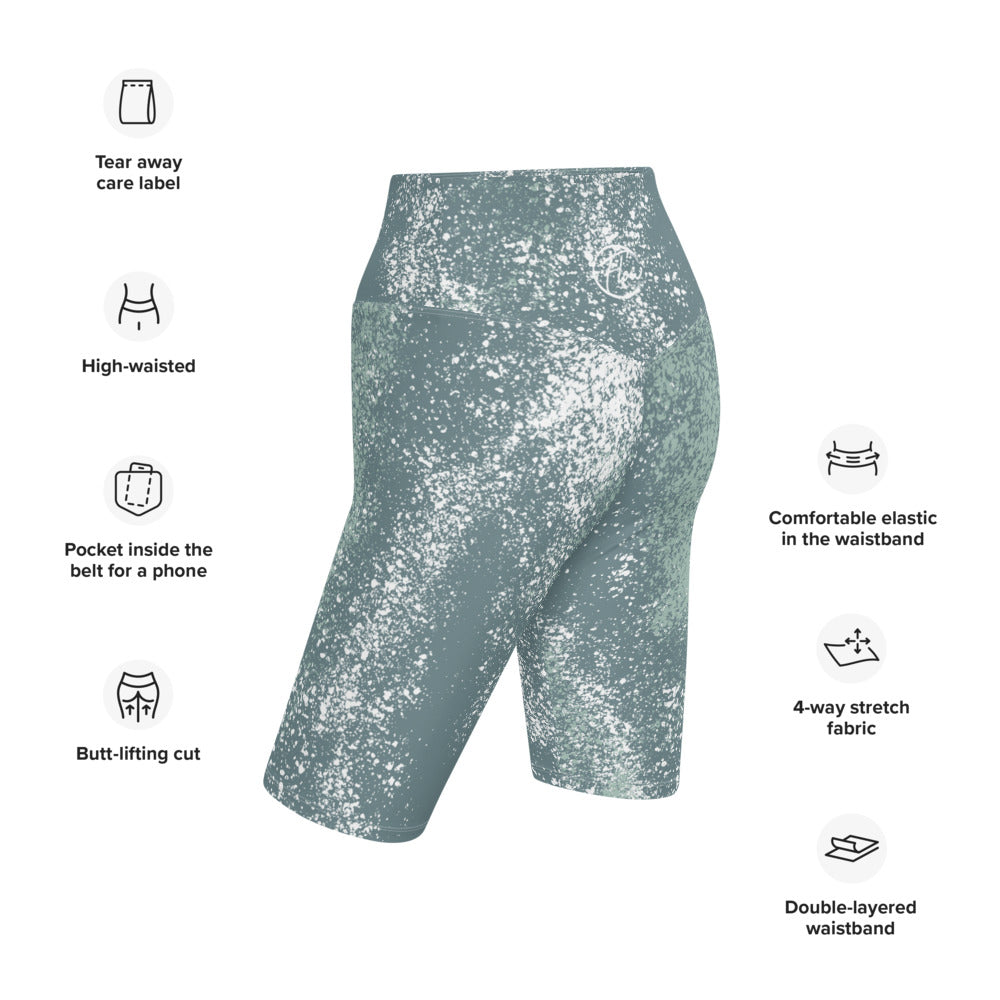 Green Splash Biker Shorts Ladies Sizes XS-6X