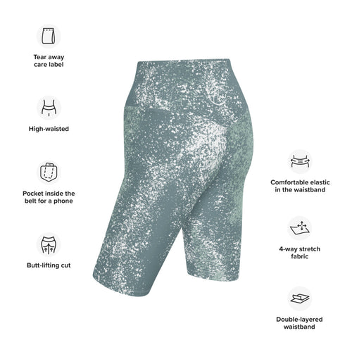 Green Splash Biker Shorts Ladies Sizes XS-6X