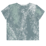 Green Splash All-Over Print Crop Tee Ladies Sizes XS-3XL