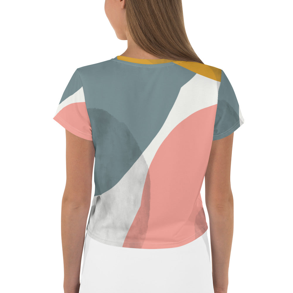 *Paisley Project Branded Collection* Abstract Design Short-Sleeve Crop Tee Ladies Sizes XS-3XL