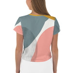 *Paisley Project Branded Collection* Abstract Design Short-Sleeve Crop Tee Ladies Sizes XS-3XL