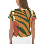 *Botanic* Design Ladies All-Over Print Crop Tee