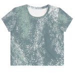 Green Splash All-Over Print Crop Tee Ladies Sizes XS-3XL