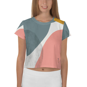 *Paisley Project Branded Collection* Abstract Design Short-Sleeve Crop Tee Ladies Sizes XS-3XL