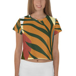 *Botanic* Design Ladies All-Over Print Crop Tee