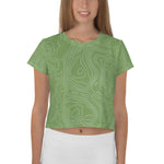*Green Swirl* Design Ladies Crop Tee