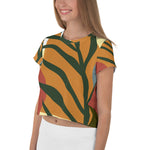 *Botanic* Design Ladies All-Over Print Crop Tee