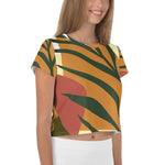 *Botanic* Design Ladies All-Over Print Crop Tee