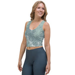 *Green Splash* Design Ladies Crop Top Sizes XS-XL