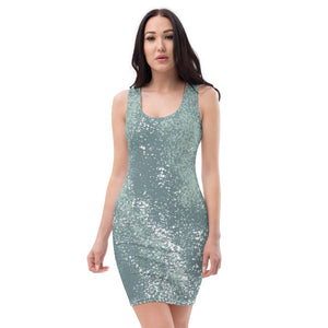 Ladies Fitted Dress *Green Splash* Design