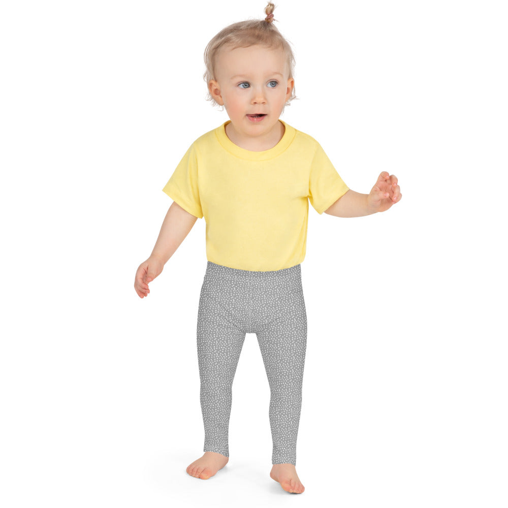 Grey & White Dotted Leggings Kid's Sizes 2T-7