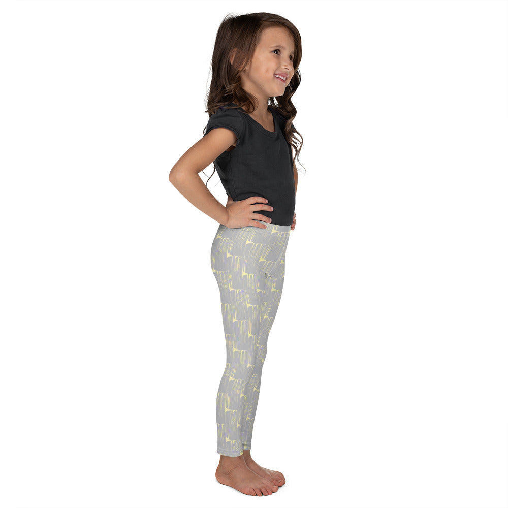 *Gray Brushstroke* Kid's Leggings