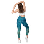 *Seabreeze* Design Leggings with Pockets, Ladies Sizes 2XS-6XL