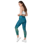 *Seabreeze* Design Leggings with Pockets, Ladies Sizes 2XS-6XL