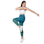 *Seabreeze* Design Leggings with Pockets, Ladies Sizes 2XS-6XL