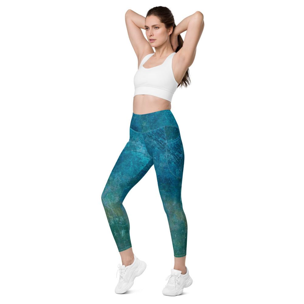 *Seabreeze* Design Leggings with Pockets, Ladies Sizes 2XS-6XL