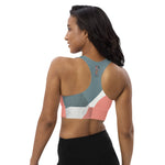 *Paisley Project Branded Collection* Abstract Design Longline Sports Bra Ladies Sizes XS-3XL