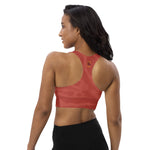 *Brick Burst* Design Longline Sports Bra Sizes XS-3XL