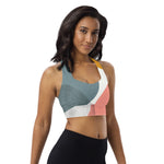 *Paisley Project Branded Collection* Abstract Design Longline Sports Bra Ladies Sizes XS-3XL