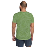 *Green Swirl* Design Men's Athletic T-shirt Sizes XS-3XL