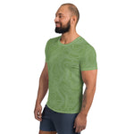 *Green Swirl* Design Men's Athletic T-shirt Sizes XS-3XL