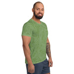 *Green Swirl* Design Men's Athletic T-shirt Sizes XS-3XL
