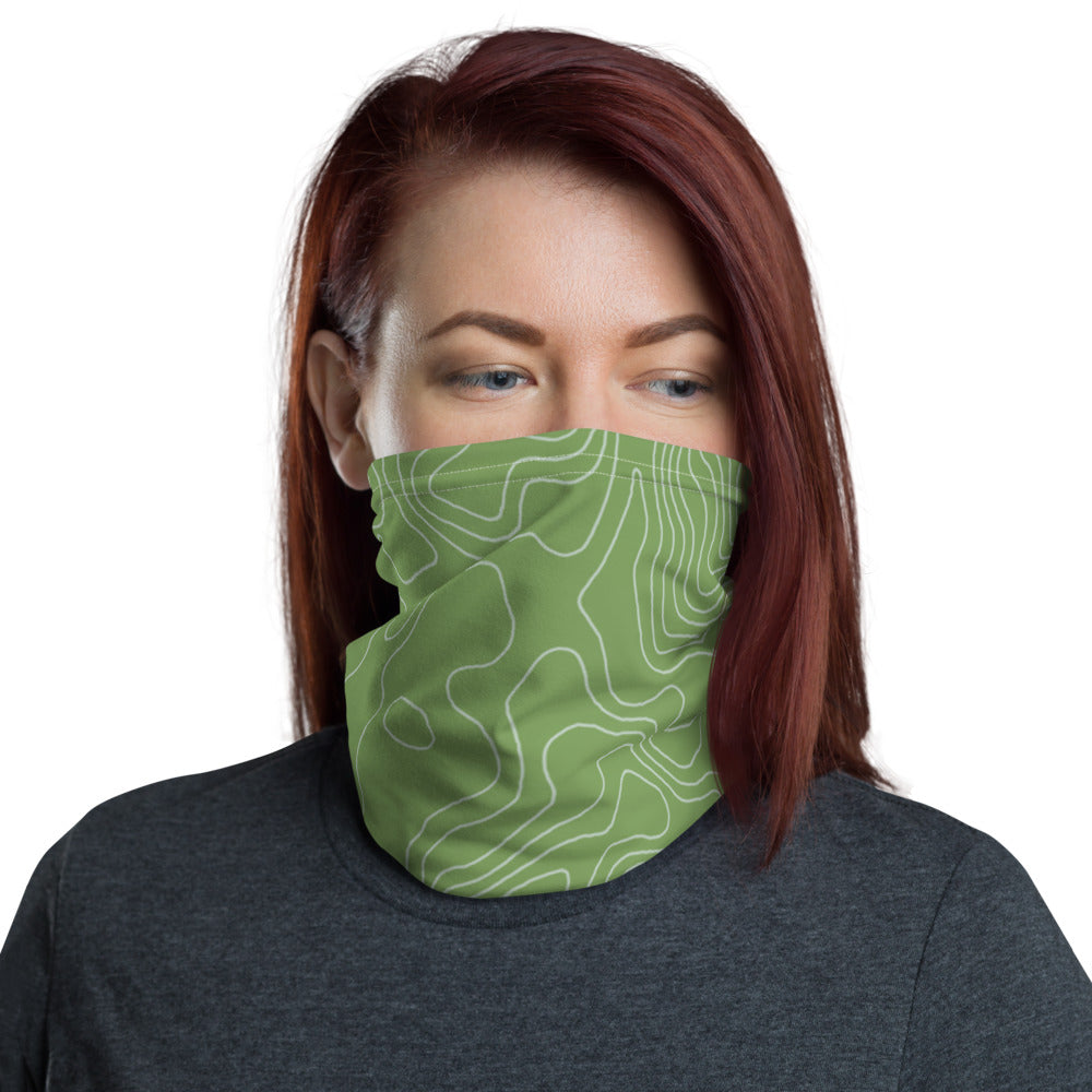 *Green Swirl* Design Neck Gaiter