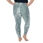 *Green Splash* Design Yoga Leggings Ladies Plus Sizes 2XL-6XL
