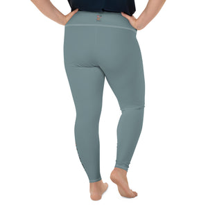 *Paisley Project Branded Collection* Teal Ankle-Length Yoga Leggings Ladies Plus Sizes 2XL-6-XL
