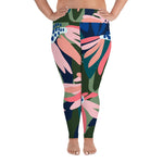 *Floral Abstract* Plus Size Leggings Sizes 2XL-6XL
