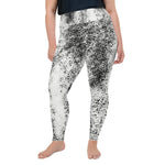 *Black Splash* Design Yoga Leggings Plus Sizes 2XL-6XL