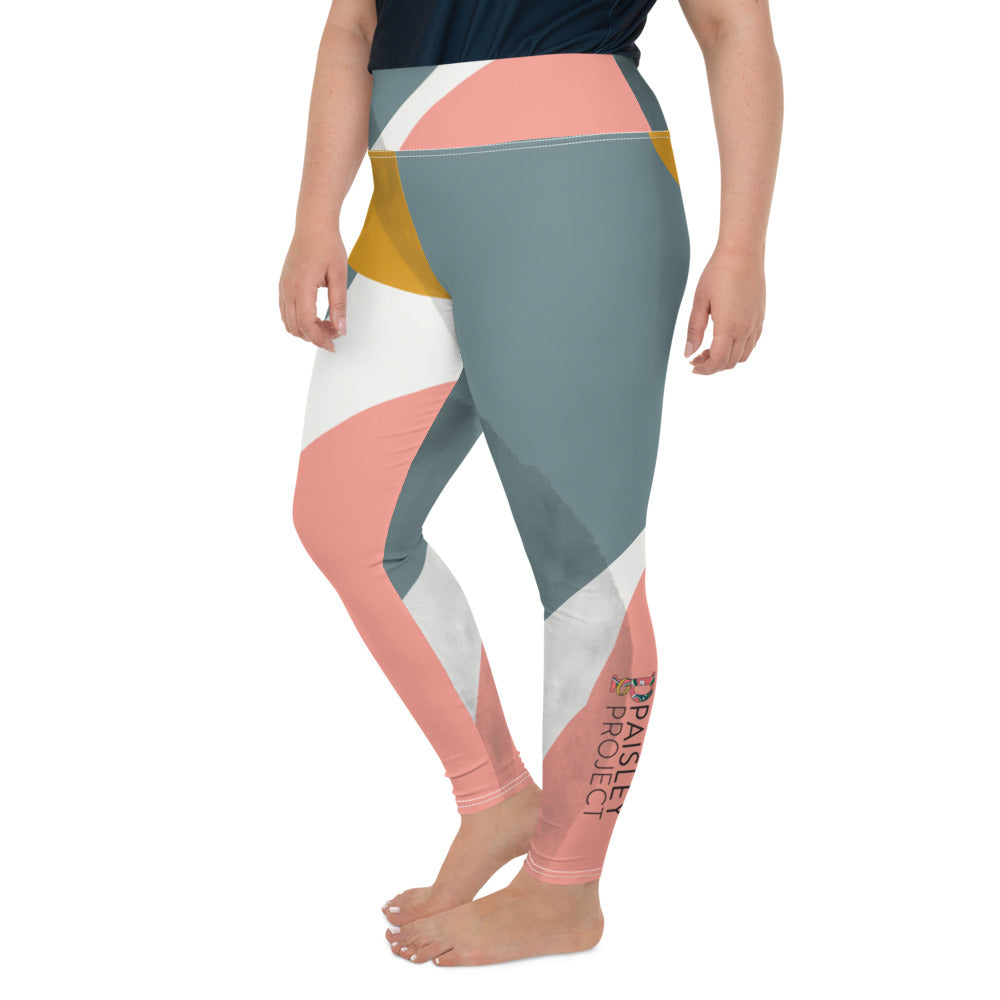 *Paisley Project Branded Collection* Abstract Design Leggings Ladies Plus Sizes 2XL-6XL