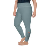 *Paisley Project Branded Collection* Teal Ankle-Length Yoga Leggings Ladies Plus Sizes 2XL-6-XL